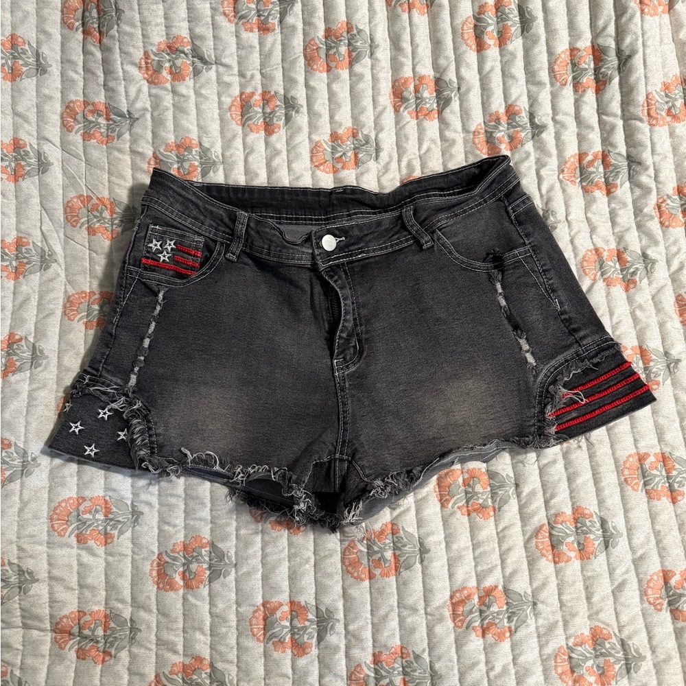 10 Items for $20: Amazon Women's Dark Gray Jean Shorts with Star and Stripe